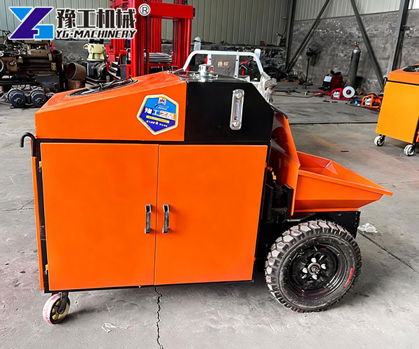 Concrete trailer pump for bridges