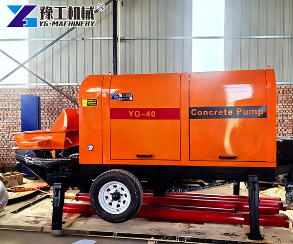 Concrete trailer pump for floors