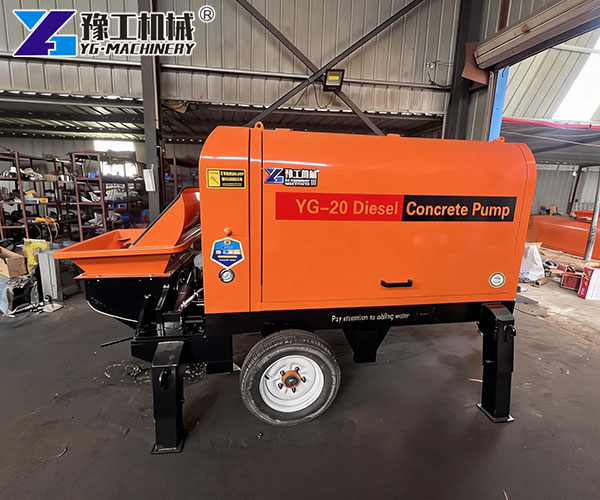 Factory-made concrete trailer pump