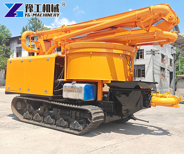 All-terrain crawler concrete boom pump