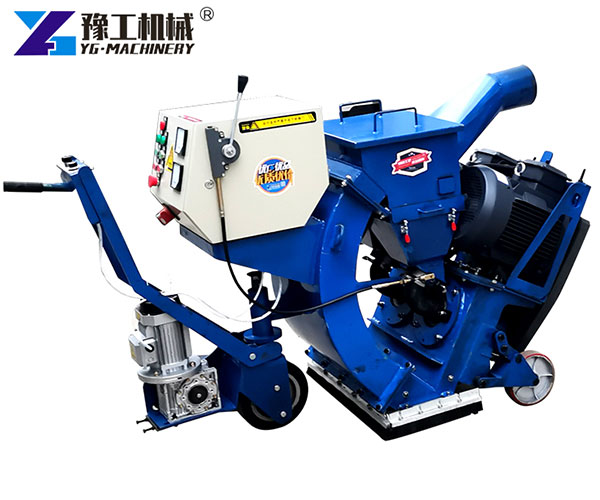 Concrete floor shot blasting machine
