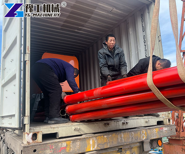 Concrete pump trailer for highway project