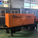 Customized diesel concrete pump trailer