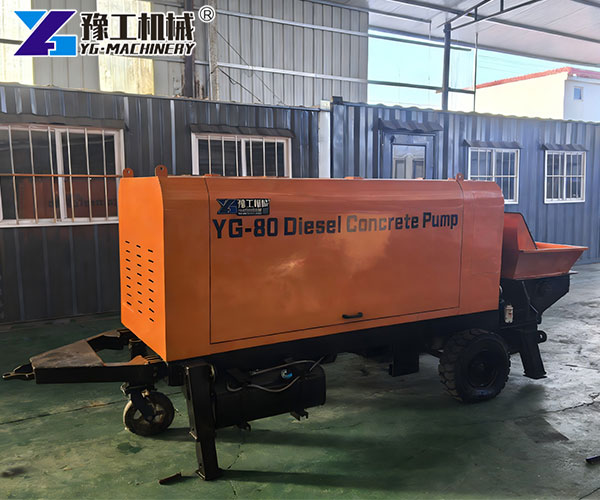 Customized diesel concrete pump trailer