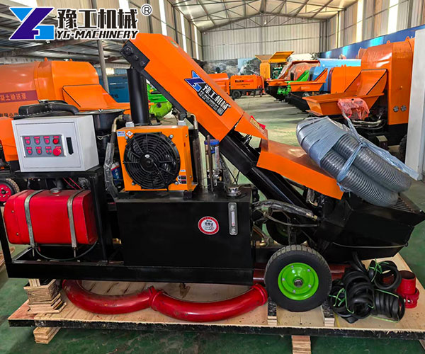 Diesel concrete trailer pump housing project