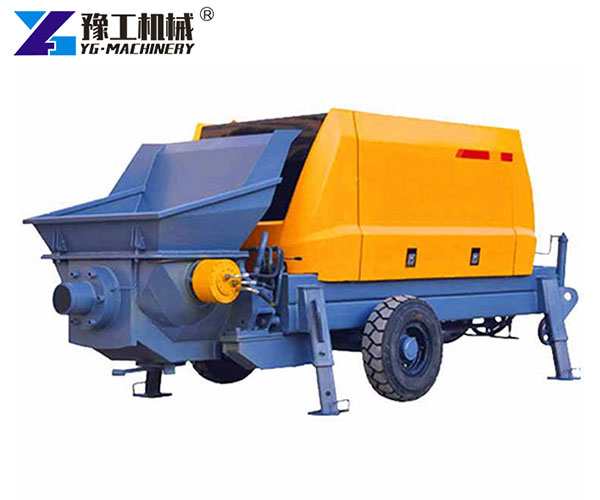 Diesel powered concrete pump machine