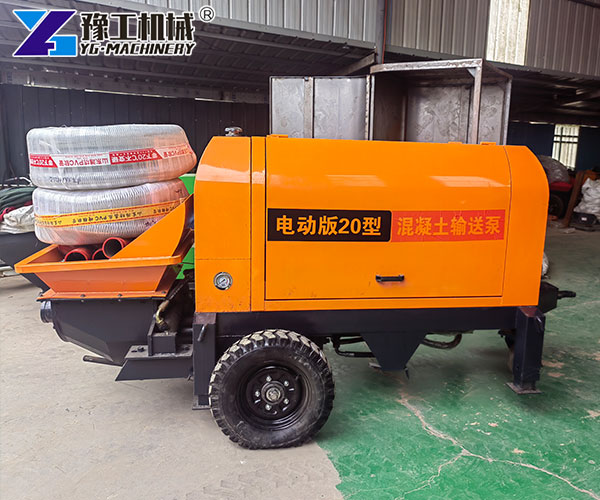 Electric concrete pump for indoor construction