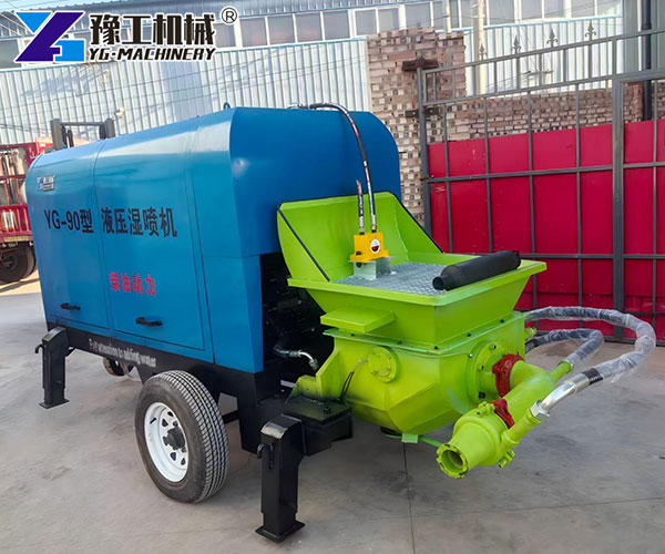 Heavy-duty underground shotcrete machine