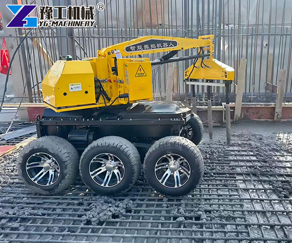 High-efficiency concrete vibration robot