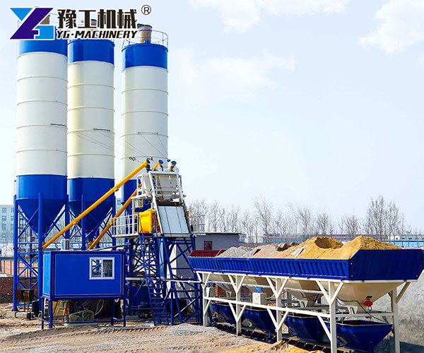 Industrial concrete mixing plant equipment