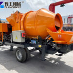 Concrete Mixer With Pump Machine Integrated concrete mixer with pump