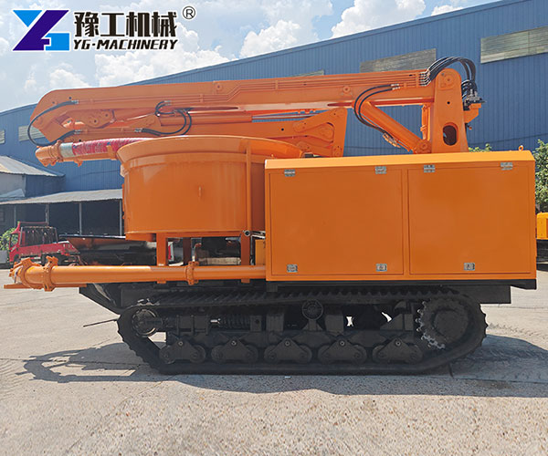 Integrated crawler concrete boom pump mixer