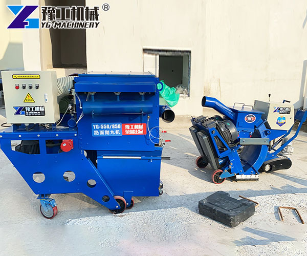 Integrated dust collector shot blaster