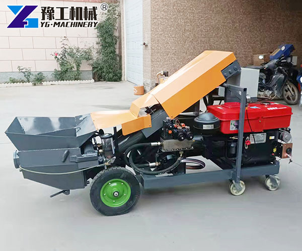 Low consumption small concrete pump