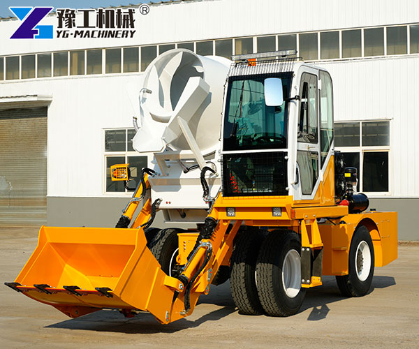 Mobile batching concrete mixer