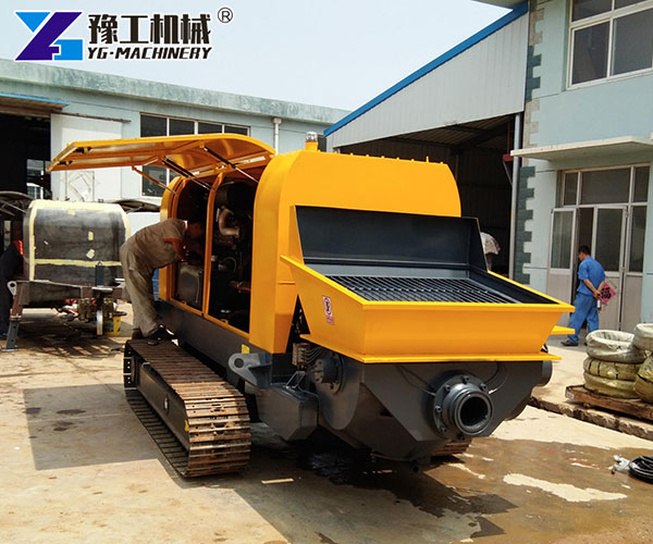mobile concrete pumping machine uneven ground