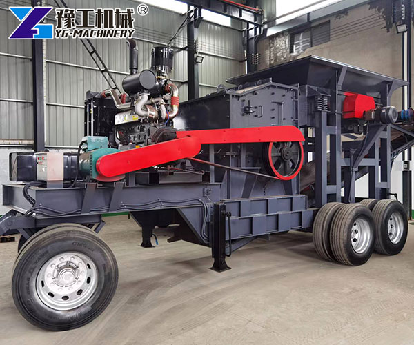 On-site aggregate crushing plant