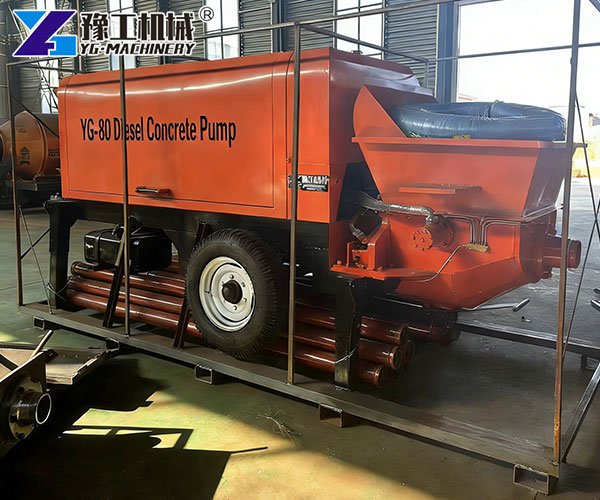 Reliable hydraulic concrete trailer pump
