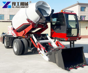 Self-loading cement mixer machine