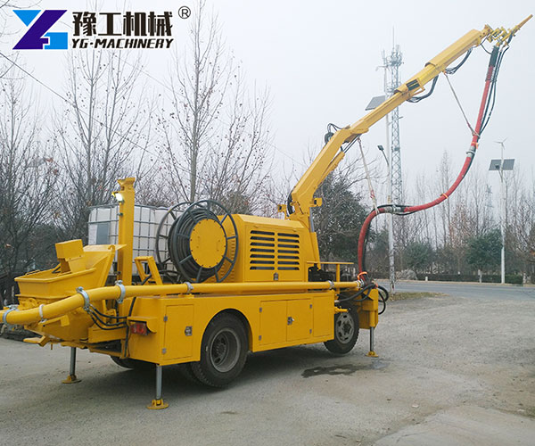 Shotcrete spraying manipulator truck