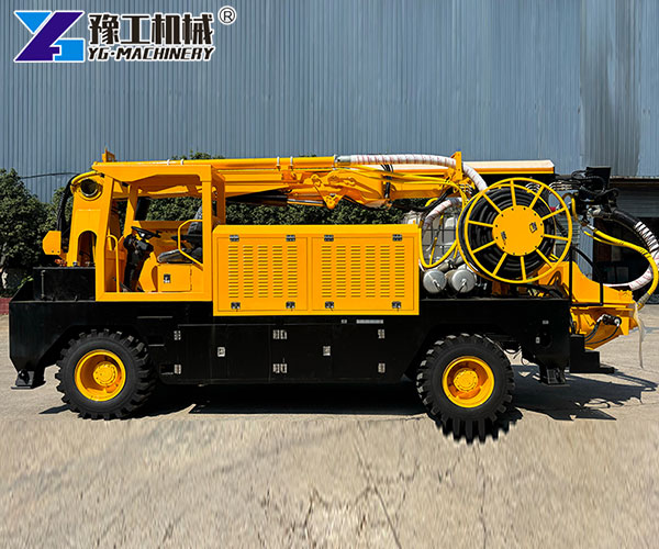 Shotcrete truck for slope protection