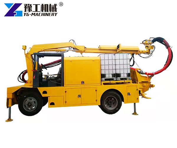 Shotcrete truck for tunnel construction