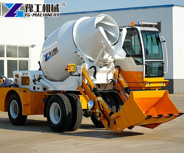 Single operator concrete mixing machine