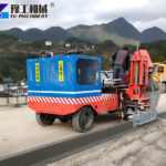 Slipform curb machine for roads