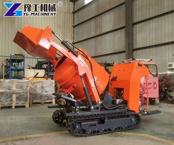 Small Self-Loading Concrete Mixer Truck