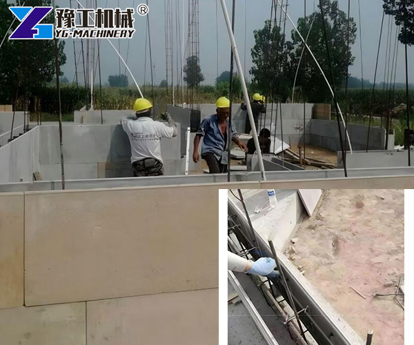 Stay-in-place formwork installation site