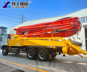 Truck-mounted concrete boom pump