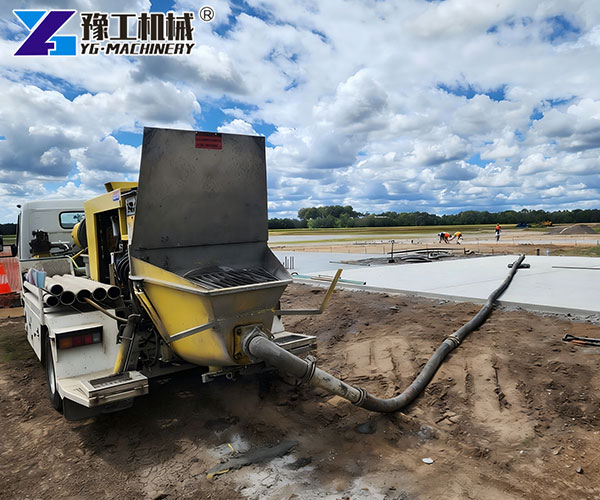 Truck-mounted concrete line pump pipeline
