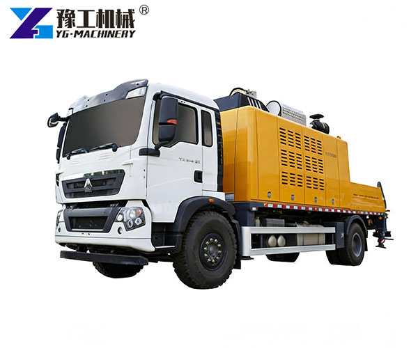 Truck-mounted diesel concrete pump