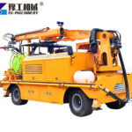 Truck-mounted shotcrete machine