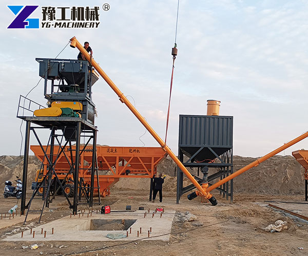 YG stationary concrete batching plant supplier
