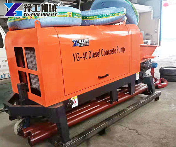 YG40 diesel concrete trailer pump