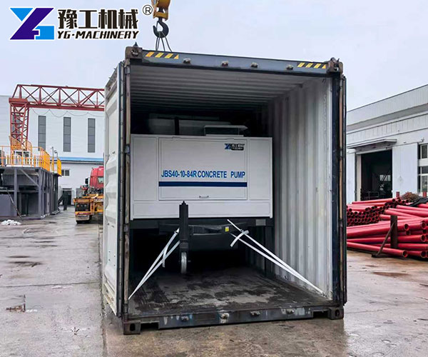 concrete mixer pump container loading
