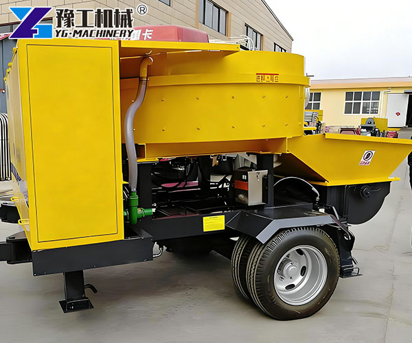 concrete mixer pump foundation pouring