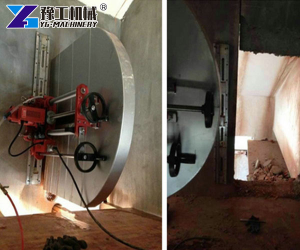 Hydraulic wall saw construction equipment