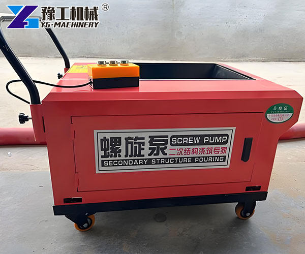 Screw concrete pump fine aggregate