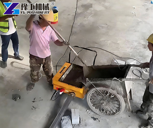 Small concrete pump basement pouring