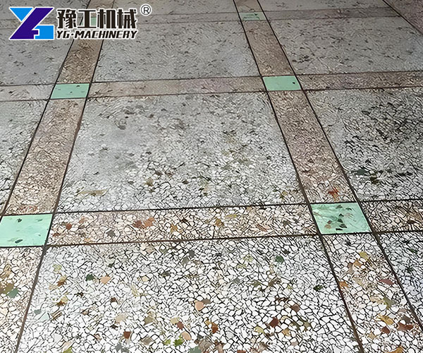 Terrazzo tile application in buildings