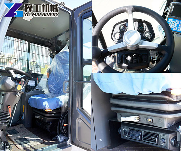 self-loading concrete mixer machine cabin