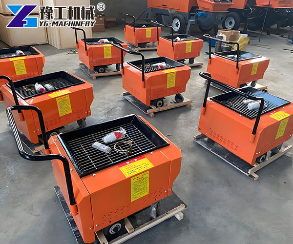 Spiral concrete pump working in Portugal