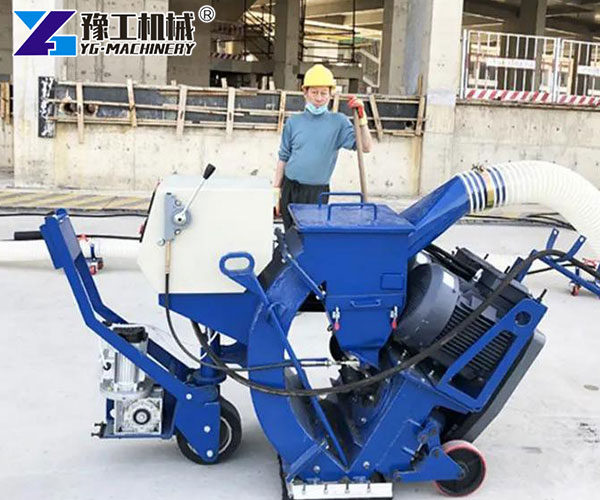 mobile shot blasting machine working site
